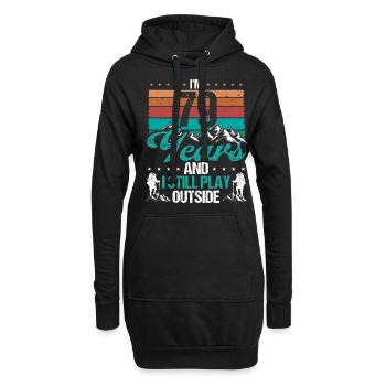 79 Year Old Hiker Mountains Hiking 79 Birthday - Hoodie-Kleid - Schwarz - Vorne