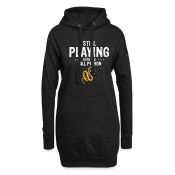 King python design pour les amateurs de serpents - Sweat-shirt à capuche long Femme - noir - Devant
