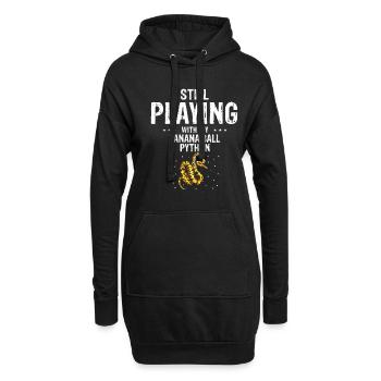 King python design pour les amateurs de serpents - Sweat-shirt à capuche long Femme - noir - Devant