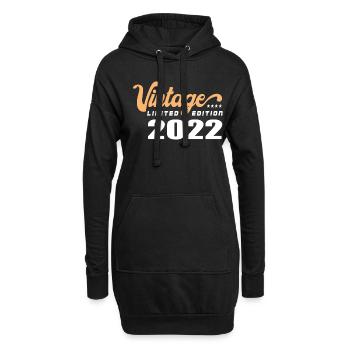 Vintage Geburtstag Geburtstag Retro 2022 Limited - Hoodie-Kleid - Schwarz - Vorne