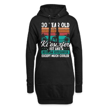 30 Birthday Kiteboarding 30 Years Old Kitesurfing - Hoodie-Kleid - Schwarz - Vorne
