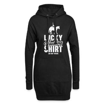 Sport équestre Vaulting Drôle d’équitation chanceuse Équitation - Sweat-shirt à capuche long Femme - noir - Devant