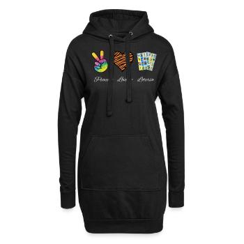 Mexikanisches Bingo, Mexiko-Bingo-Spieler - Hoodie-Kleid - Schwarz - Vorne