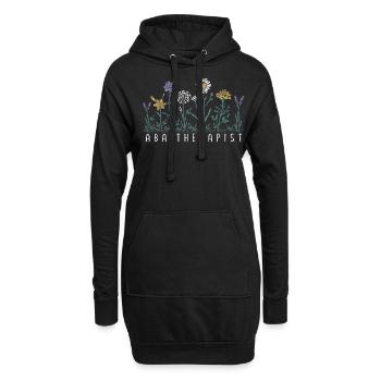 Thérapeute floral - Sweat-shirt à capuche long Femme - noir - Devant