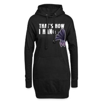 C’est comme ça que j’accroche Shirt Bat Vampire - Sweat-shirt à capuche long Femme - noir - Devant