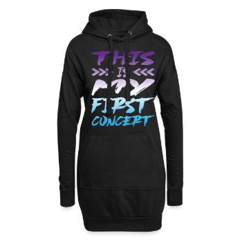 C’est mon premier concert 36 - Sweat-shirt à capuche long Femme - noir - Devant