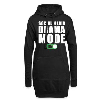 Mode médias sociaux activé - Sweat-shirt à capuche long Femme - noir - Devant