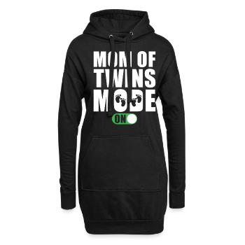Mère de jumeaux Modus On - Sweat-shirt à capuche long Femme - noir - Devant