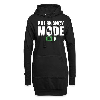 Schwangerschaft Modus Ein - Hoodie-Kleid - Schwarz - Vorne