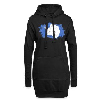 Antarktis Flagge Grunge Antarktis Fahne - Hoodie-Kleid - Schwarz - Vorne