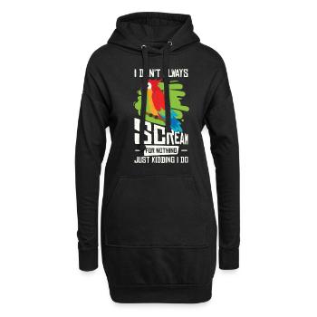 Ara Papagei Vogel Ara-Liebhaber Tropisches Zootier - Hoodie-Kleid - Schwarz - Vorne