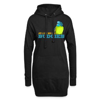 Perruche Fille Perruche Perruche - Sweat-shirt à capuche long Femme - noir - Devant
