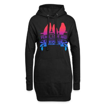 Budgerigar disant Budgerigar - Sweat-shirt à capuche long Femme - noir - Devant