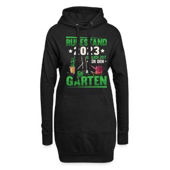 Rentner 2023 Zeit für den Garten Rente - Hoodie-Kleid - Schwarz - Vorne