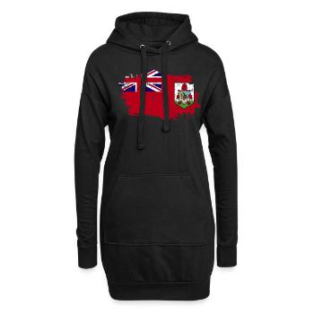 Ads Flagge Grunge Ads Fahne - Hoodie-Kleid - Schwarz - Vorne
