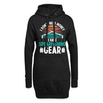 Spearfisher Gear Vintage Apnée Apnée Plongeur - Sweat-shirt à capuche long Femme - noir - Devant
