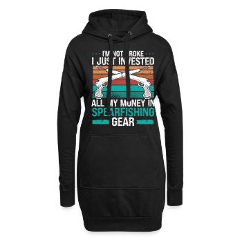 Spearfisher Gear Retro Freediving Vintage - Sweat-shirt à capuche long Femme - noir - Devant