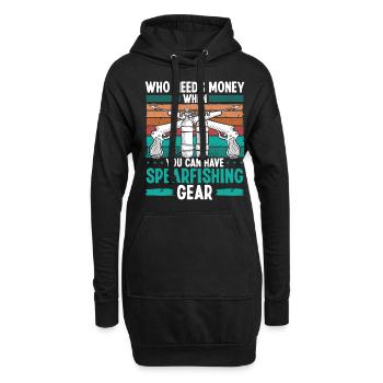Spearfisher Gear Freediving Apnoe Diver Spear - Hoodie-Kleid - Schwarz - Vorne