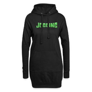 joggen - Hoodie-Kleid - Schwarz - Vorne