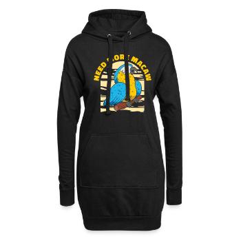 Ara Papagei Liebhaber Natur Zoo Tier Haustier - Hoodie-Kleid - Schwarz - Vorne