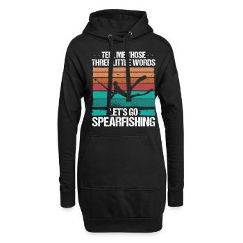 Spearfisher Freediving Apnoe Diver Speargun Spear - Hoodie-Kleid - Schwarz - Vorne