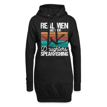 Spearfisher Real Men take their Daughters - Hoodie-Kleid - Schwarz - Vorne