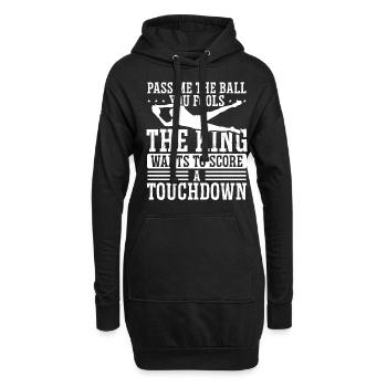 Wide Receiver Touchdown Football Pass Catcher - Hoodie-Kleid - Schwarz - Vorne