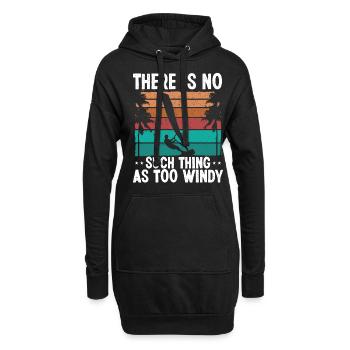 Windsurfer Sail Not too windy Vintage Board - Hoodie-Kleid - Schwarz - Vorne