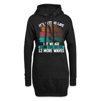 Planche à voile plus Vagues Windsurf Windsurfer Sail - Sweat-shirt à capuche long Femme - noir - Devant