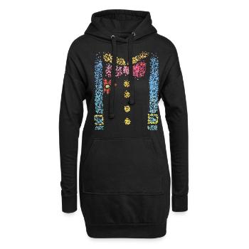 Clown Carnaval Carnaval Costume Remplacement Carnaval Fan - Sweat-shirt à capuche long Femme - noir - Devant