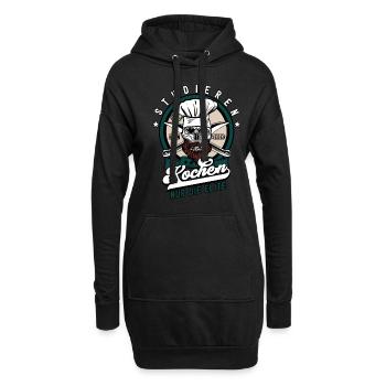Studieren Kann Jeder Kochen Koch - Hoodie-Kleid - Schwarz - Vorne