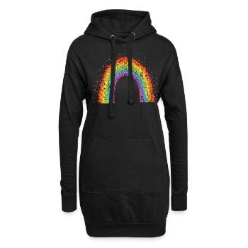Rainbow Rainbow Flag Confetti Carnaval - Sweat-shirt à capuche long Femme - noir - Devant