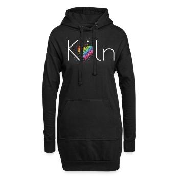 Köln LGBTQ Community Pride CSD Bisexuell Homo - Hoodie-Kleid - Schwarz - Vorne