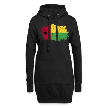 Guinée Bissau Drapeau Grunge Guinée Bissau Drapeau - Sweat-shirt à capuche long Femme - noir - Devant