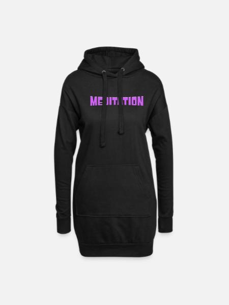 Méditation - Sweat-shirt à capuche long Femme - noir