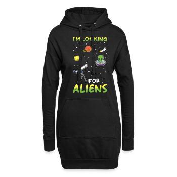 Télescope d’astronomie Cadeau astronome - Sweat-shirt à capuche long Femme - noir - Devant