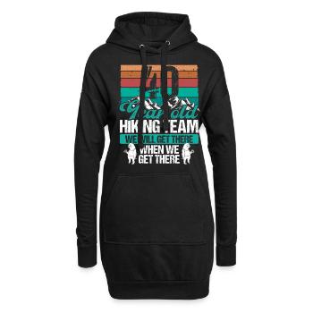 40 Birthday Sloth Hiking Mountains 40 Year Old - Hoodie-Kleid - Schwarz - Vorne