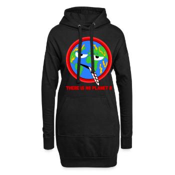Changement climatique Il n’y a pas de planète B - Sweat-shirt à capuche long Femme - noir - Devant