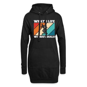 Qu’est-ce que la vie sans buts Maillot Football Motivation - Sweat-shirt à capuche long Femme - noir - Devant