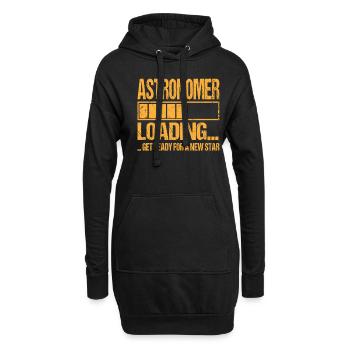 Astronom loading Astronom Ausbildung - Hoodie-Kleid - Schwarz - Vorne