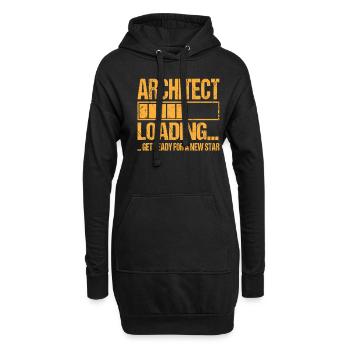 Architecte chargeAnt la formation d’architecte - Sweat-shirt à capuche long Femme - noir - Devant
