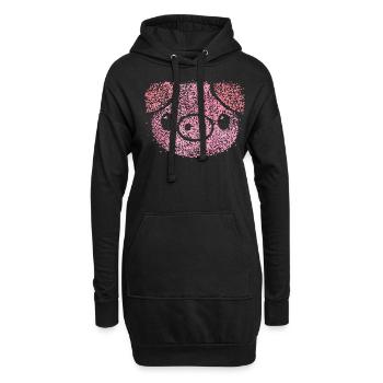 Cochon Cochon Cochon Costume De Porc Carnaval de Remplacement - Sweat-shirt à capuche long Femme - noir - Devant