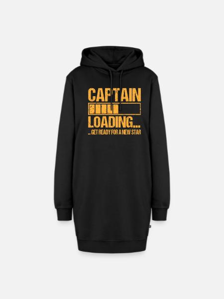 Kapitän loading Kapitän Ausbildung - Hoodie-Kleid - Schwarz