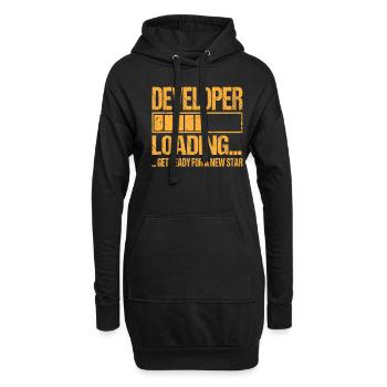 Entwickler loading Entwickler Ausbildung - Hoodie-Kleid - Schwarz - Vorne