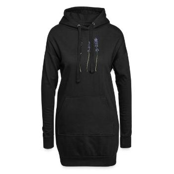 Lavender I Team Bride Fleur Couronne Mariage Boho - Sweat-shirt à capuche long Femme - noir - Devant