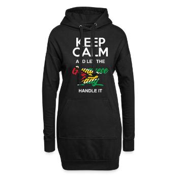 Guyanese Guyana Frau - Hoodie-Kleid - Schwarz - Vorne
