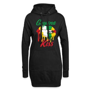 Guyana Guyana Baiser Drôle Cadeau Guyanais - Sweat-shirt à capuche long Femme - noir - Devant