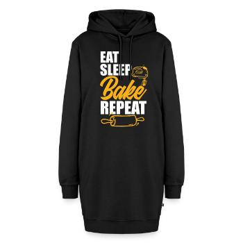 Lustiges Hobby Bäcker Geschenk - Hoodie-Kleid - Schwarz - Vorne