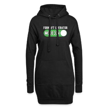 Staplerfahrer Gabelstapler Modus An - Hoodie-Kleid - Schwarz - Vorne
