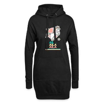 Aila Prénom Cadeau Douce Licorne - Sweat-shirt à capuche long Femme - noir - Devant